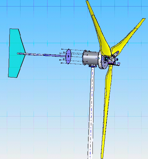 assemblaggio turbina, CAD