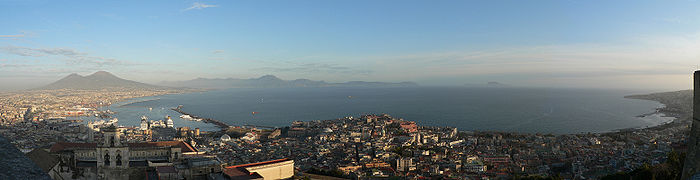 The Bay of Naples from Sant'Elmo Castle.