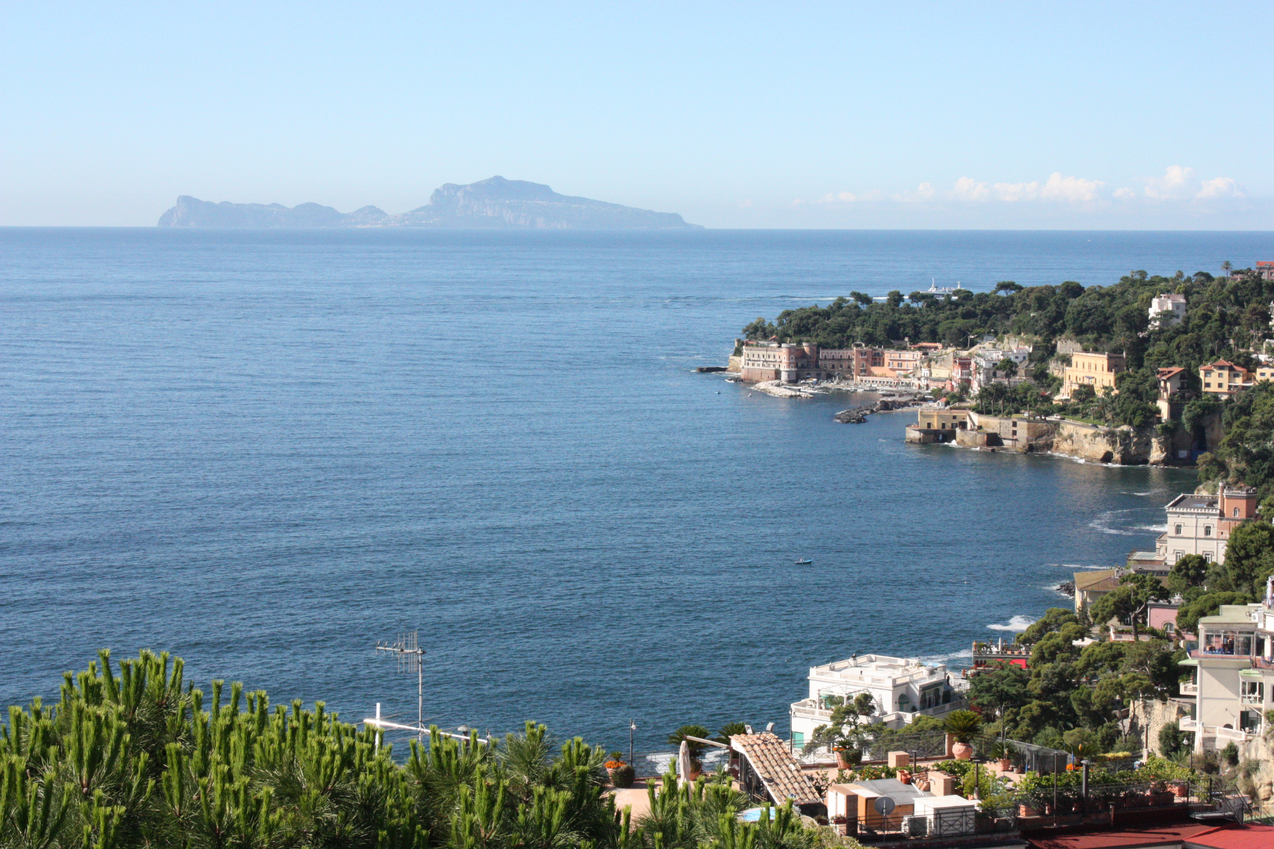 Capri Island seen from Naples